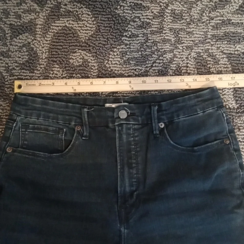 Good American Good Waist Crop Raw Hem Blue Womens Jeans Size 15 - Picture 8 of 9